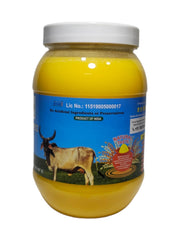 Organic Pure Cow Desi Ghee (Kankrej) Ghee By Pracheen Fresh | Natural & Healthy Protein Fiber Desi Cow Ghee Perfect For Parathe | (1 Litre) 33.8 Ounce | Jar Pack
