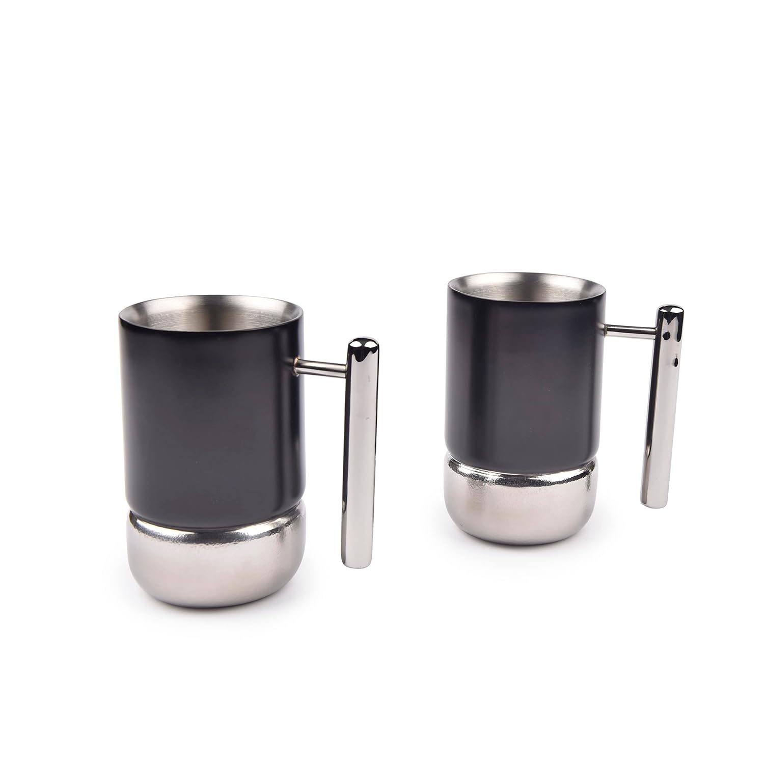Designer Silver Stainless Steel Coffee Mug Set Of 2 - Fluted Series | Attractive Tea Cup In Modern Appearance Used In Offices, Homes & Workspace | Premium Serve Ware & Tableware Designer Silver Stainless Steel Coffee Mug Set Of 2 - Fluted Series | Attractive Tea Cup In Modern Appearance Used In Offices, Homes & Workspace | Premium Serve Ware & Tableware