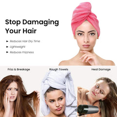 Mush Bamboo Hair Towel 300 Gsm | Ultra Soft, Absorbent & Anti Microbial Hair Wrap (Ruby Red)