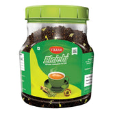 Vikram Elaichi CTC Tea Leaf - 500gm Jar, 17.6 Ounce | Enriched With 100% Natural Ground Cardamom - Refreshing & Aroma Chai Patti | No Added Essence, Caffeine Free