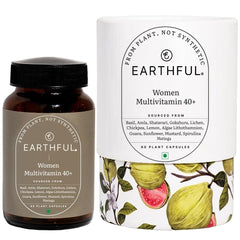Earthful Multivitamin For Women 40+ Nearing Menopause , For Improved Immunity, Hormonal Health, Skin, Hair & Bone Health, 100% Natural With 12 Vital Vitamins, Herbs | 60 Capsules, 200gm 0.4lbs