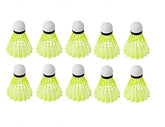 Spiro Badminton Nylon Shuttlecock , With A Unique Hybrid Base Cork | Green , Pack Of 10 , Playing Level - Beginner