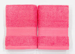 Bombay Dyeing Plain Santino 500 Gsm Cotton Hand Towel Set - Rose (2 Piece)