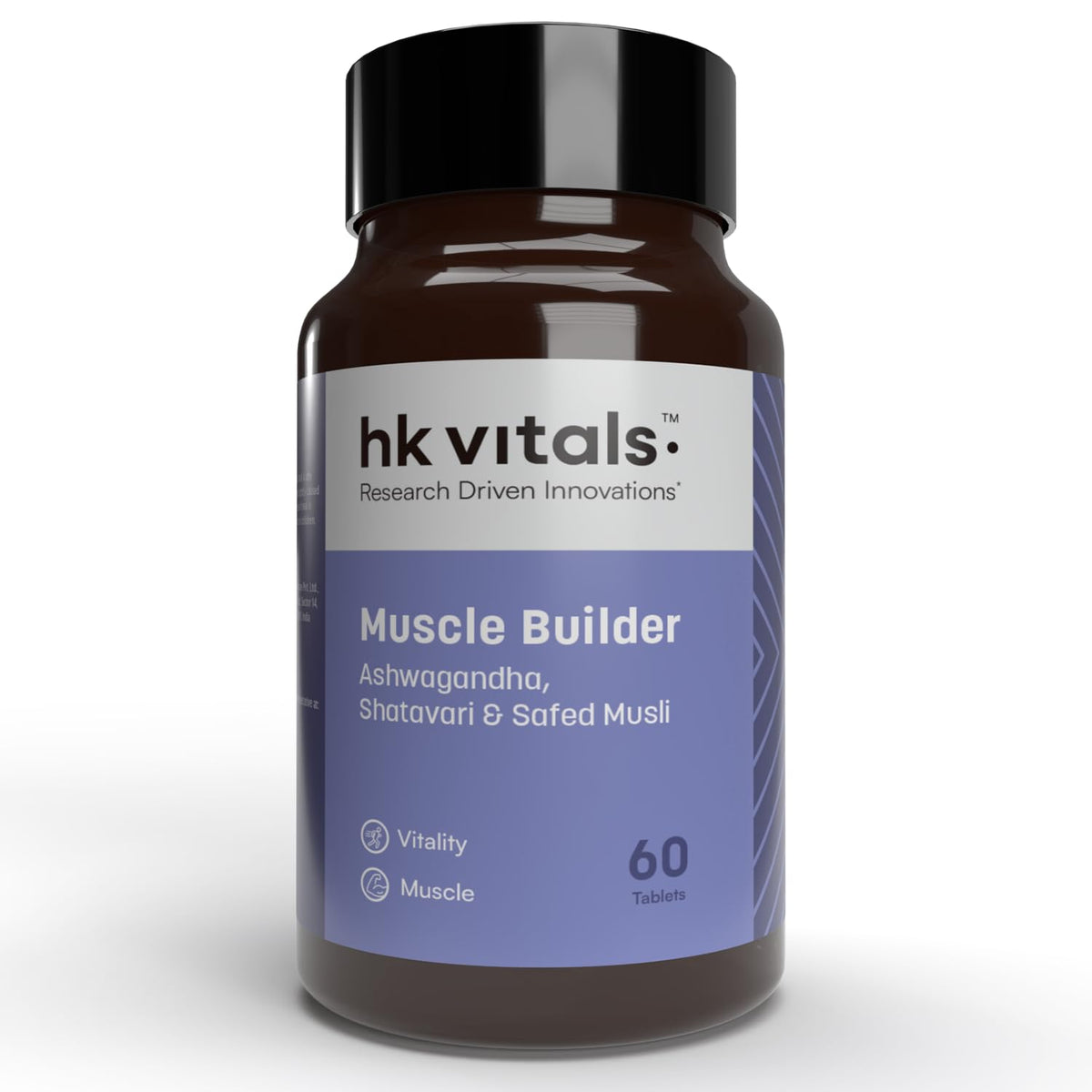 Healthkart Hk Vitals Muscle Builder Blend Of Ashwagandha, Shatavari & Safed Musli, For Immunity, Muscle Strength & Vitality | 60 Tablets 100gm 0.2lbs