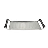 Designer Stainless Steel Serving Tray, Chrome & Black - Pink City Series | Corporate Gifting For Diwali - Premium Kitchen Hamper Dining Table Tray | Dishwasher Safe - Serve Ware & Tableware