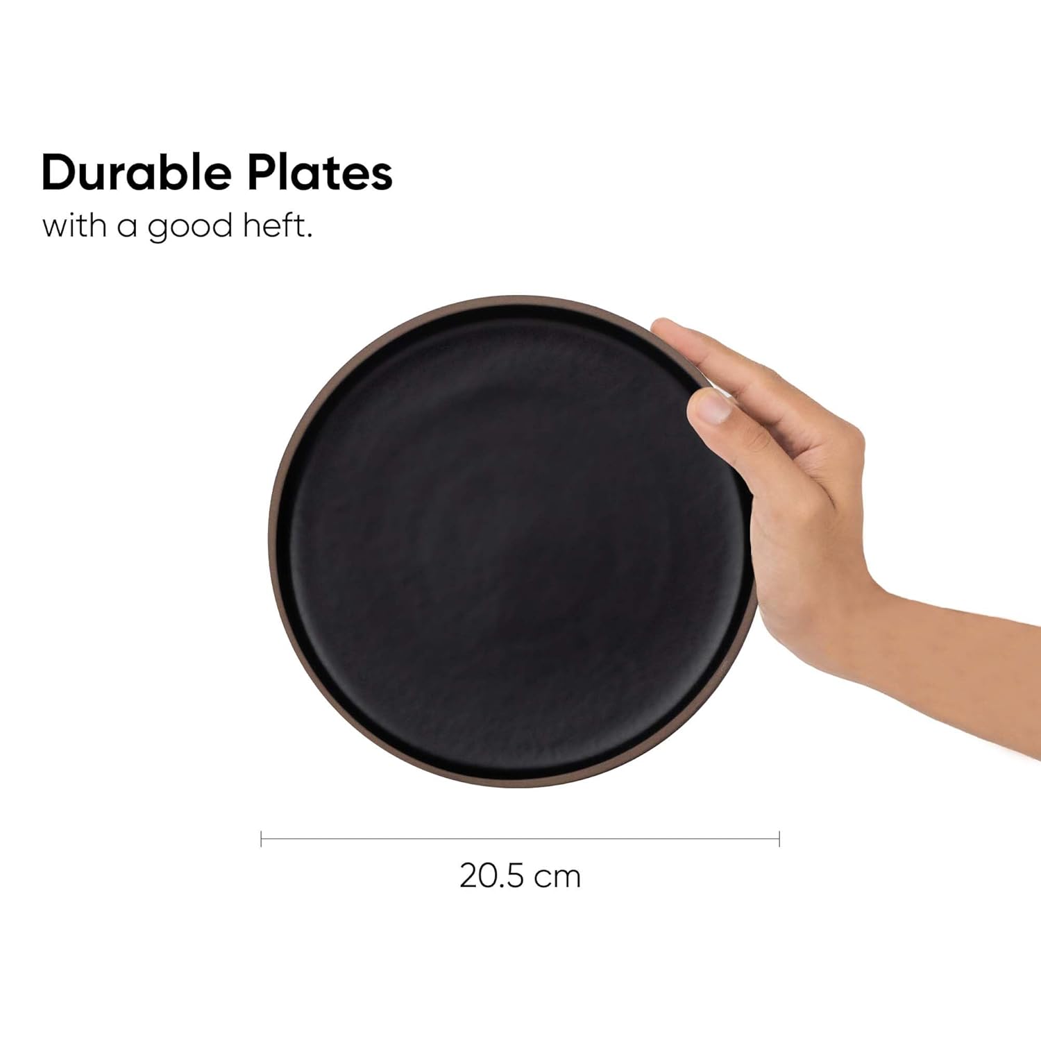 Quarter Plates Set Of 6, Black Japandi Series | Premium Stoneware Dessert Plates - Snacks Plates Set With Matte Finish | Snack Plate - Small Plates | Japandi Quarter Plates Quarter Plates Set Of 6, Black Japandi Series | Premium Stoneware Dessert Plates - Snacks Plates Set With Matte Finish | Snack Plate - Small Plates | Japandi Quarter Plates