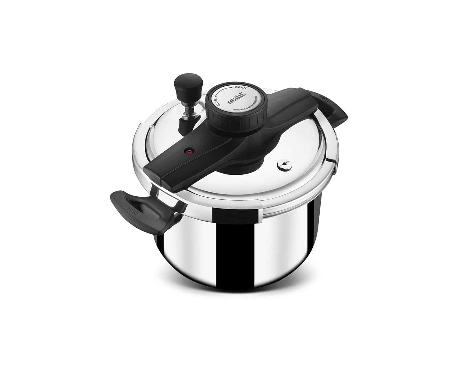 Versatile Triply Stainless Steel Pressure Cooker | Induction Based Cooker, Outer Lid Pressure Cooker, 5 Liters Versatile Triply Stainless Steel Pressure Cooker | Induction Based Cooker, Outer Lid Pressure Cooker, 5 Liters