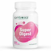 Ambrosial Super Digest With Betaine Hcl Pepsin, Ox - Bile, Pancreatin & L- Glutamic Acid | Digestive Enzyme Supplements To Support Optimal Digestion & Gut Health | 120 Capsules, 200gm 0.4lbs