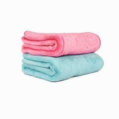 U & U Unique Utilities Microfiber Bath Towels Large Size 400 Gsm | Bath Towel For Men & Women (Pink & Seagreen) - Set Of 2