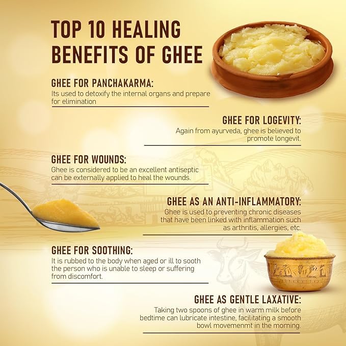 100% Natural A2 Handmade Cow Ghee By Go Fresho | High In Vitamins A, D & Healthy Desi Ghee Good For Sweets | (500ml) 16.9 Ounce | Jar Pack 100% Natural A2 Handmade Cow Ghee By Go Fresho | High In Vitamins A, D & Healthy Desi Ghee Good For Sweets | (500ml) 16.9 Ounce | Jar Pack