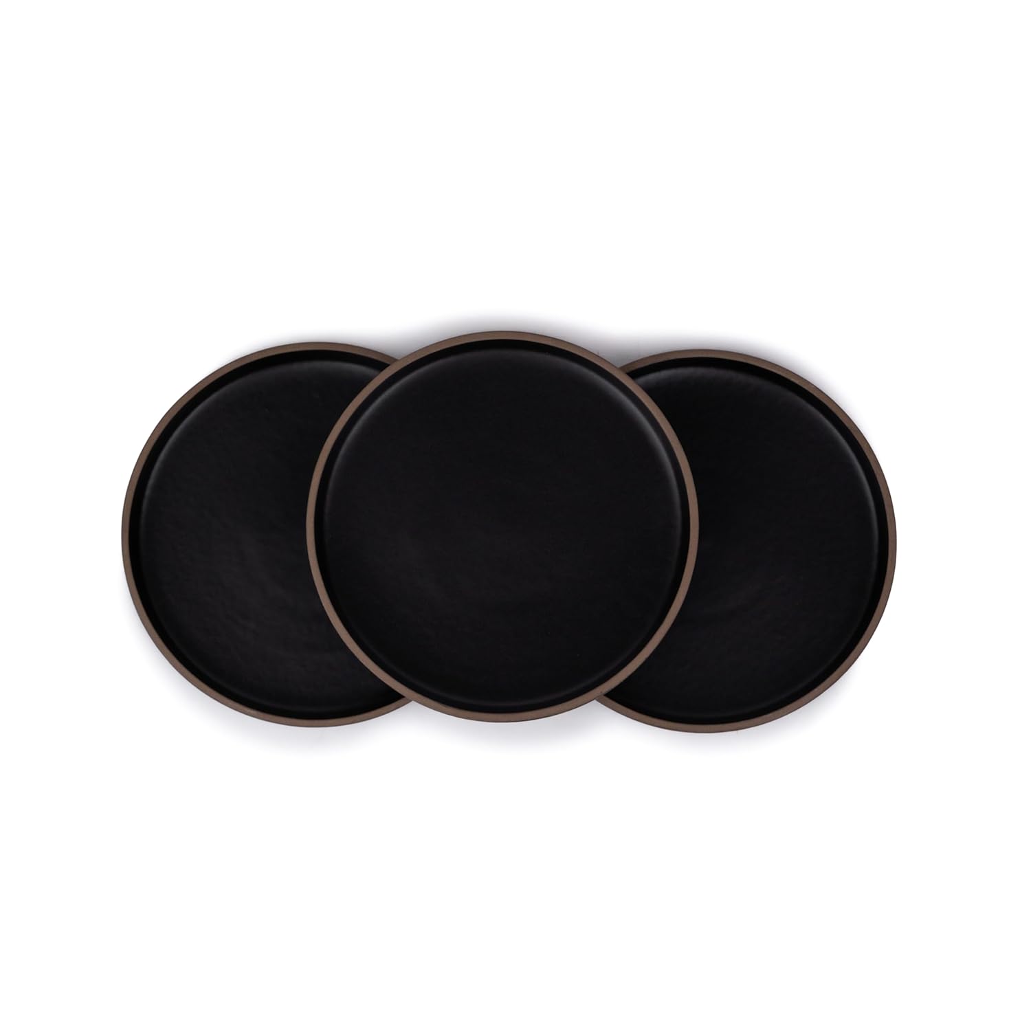 Quarter Plates Set Of 6, Black Japandi Series | Premium Stoneware Dessert Plates - Snacks Plates Set With Matte Finish | Snack Plate - Small Plates | Japandi Quarter Plates Quarter Plates Set Of 6, Black Japandi Series | Premium Stoneware Dessert Plates - Snacks Plates Set With Matte Finish | Snack Plate - Small Plates | Japandi Quarter Plates