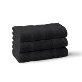 Mytrident Quick Dry 100% Cotton Face Towel 450 Gsm (Black) - 3 Pcs