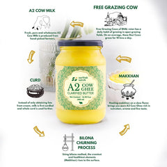 100% Natural A2 Cow Ghee Desi By Sarthak Satvik | Nutrient Rich Ghee Made With Traditional Binola Method Good For Health | (1 Litre) 33.8 Ounce | Jar Pack