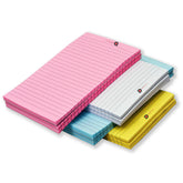 Wide Ruled 5 X 8 Inch 50-Sheet Lined Writing Note Pad (Pink, Blue, White, Yellow) 12pcs