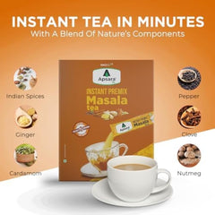 Apsara Instant Premix Masala Chai - 36 Sachets | Ready To Drink, Masala Tea Powder - Masala Chai Enriched With 100% Natural Ingredients | Ginger, Cardamom, Black Pepper, Clove, Cinnamon & Nutmeg