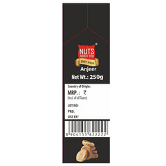 100% Natural Dry Figs Anjeer By Nuts About You 250gm, | Perfect For Snacking | Nutrients & Healthy Fats Are Naturally Gluten Free | 8.8 Ounce