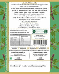 San-Cha Ayurveda Three Tulsi Herbal Tea - 25 Biodegradable Pyramid Tea Bags | Sweet Citrus & Spicy Inner Cleanse Herbal Tea - Zero Caffeine