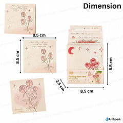 Sticky Notes – 200 Sheets Morning & Rose Memo Pad For Study, Writing, Planning & Journaling