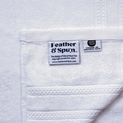 Feather & Spun Bamboo Lavender Fragrance Cotton Hand Towel 400 Gsm | Anti Microbial Fade Resistant Double Needle Stitch Hand Towel (Pure Snow) - Pack Of 2