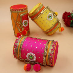 Wood Decorative Cash Box, Shagun Box, Gift Box, Jewellery Box, Bangel Box, Money Box Envelop Wedding Gift Color Pack Of 3, Colour - Multicolour