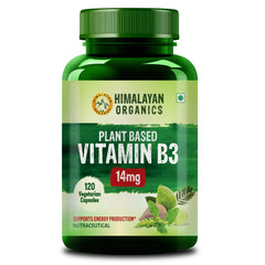 Himalayan Organics Plant - Based Vitamin B3 , Supports Healthy Skin And Heart | 120 Capsules , 200gm 0.4lbs
