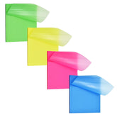 4 Colors Transparent Aesthetic Sticky Notes, Self Adhesive Sticky Note Pad, Memo Pads - 4 Pcs