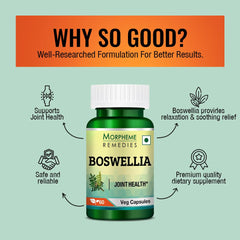 Morpheme Remedies Boswellia Shallaki 500mg, Boswellia Provides Relaxation And Soothing Relief | 60 Veg Capsules 100gm 0.2lbs