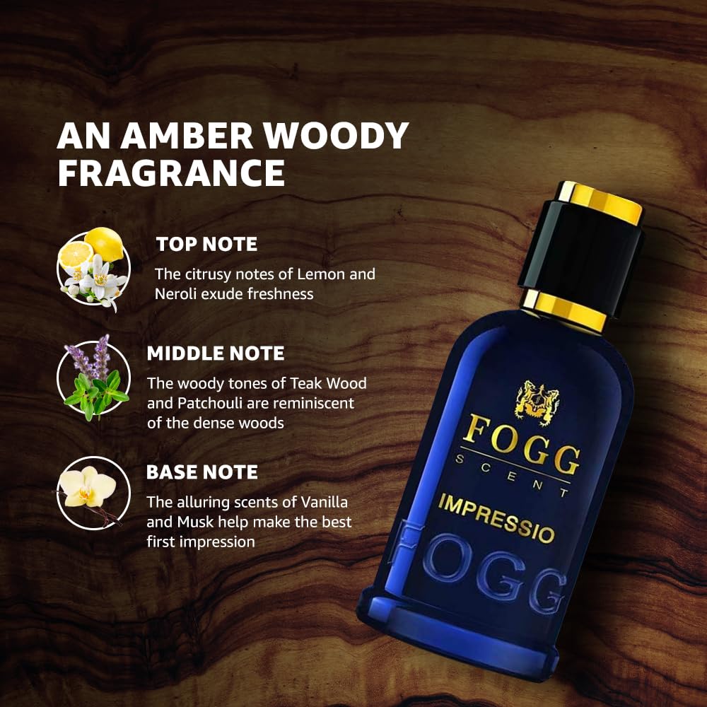 Fogg Scent Impressio & Intensio Eau De Parfum For Men 100 Ml 3.4 Fl.oz. Each Pack Of 2 | Perfect For Every Occasion Fogg Scent Impressio & Intensio Eau De Parfum For Men 100 Ml 3.4 Fl.oz. Each Pack Of 2 | Perfect For Every Occasion