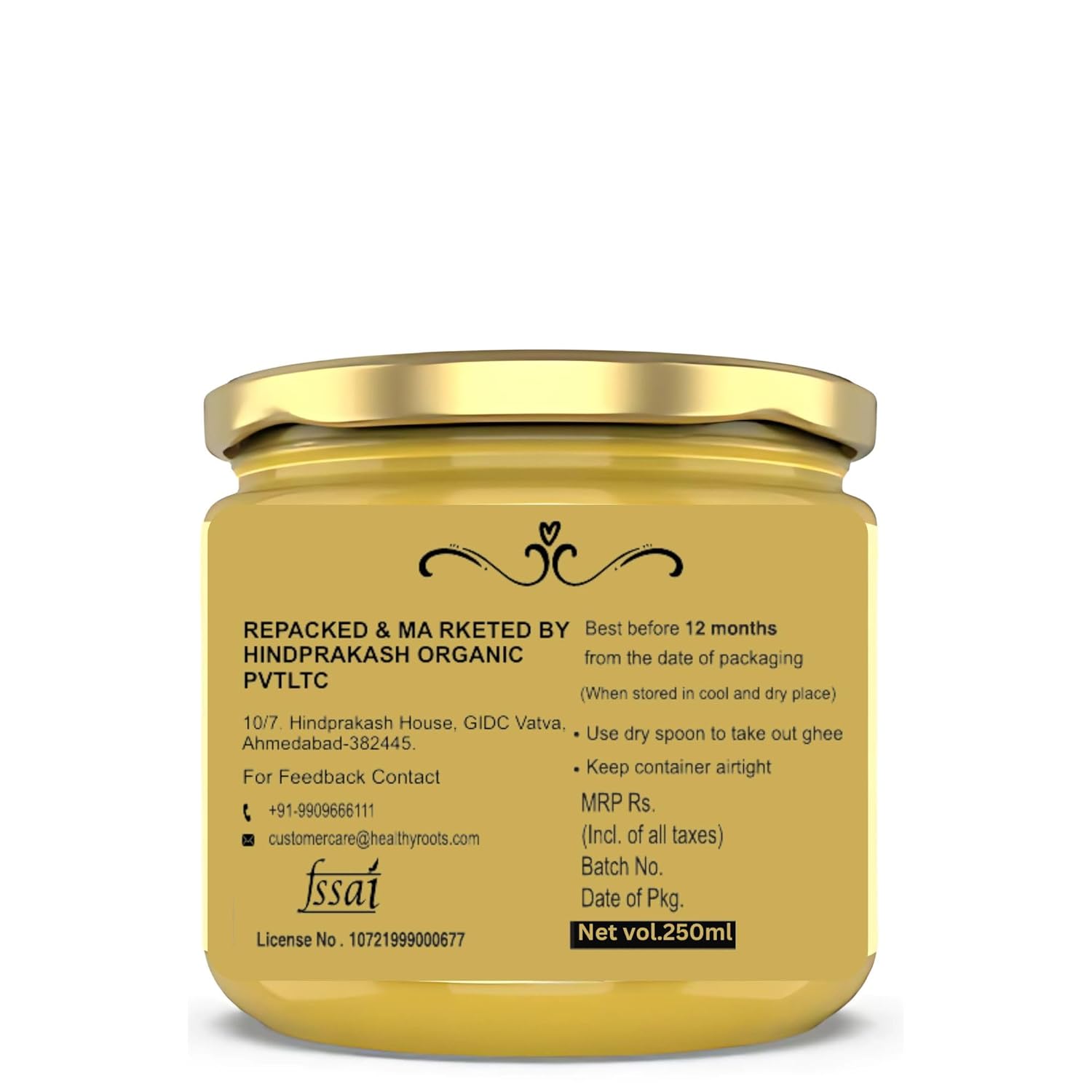 100% Pure A2 Desi Cow Ghee By Healthy Roots | Natural & Healthy Gir Cow Cultured Desi Ghee Good For Weight Loss | (250ml) 8.4 Ounce | Jar Pack 100% Pure A2 Desi Cow Ghee By Healthy Roots | Natural & Healthy Gir Cow Cultured Desi Ghee Good For Weight Loss | (250ml) 8.4 Ounce | Jar Pack