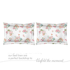 Cotton Bedsheet For King Size With Pillow Cover Set - 108x108 Inches, White | Breathable & Light Weight, All Season Comfort-Ideal For Daily Use & Gifting Bedsheet