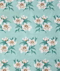 Double Floral Bedsheet With 2 Pillow Covers - 88 X 90 Inches, Sea Green & Beige | 144 TC Soft Brushed Microfiber - Breathable & Wrinkle Free