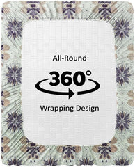Cotton Fitted Bedsheets With 2 Matching Pillow Covers For King Bed | Size 78x72+10 Inches, Multicolor - Soft, Durable & Deep Pocket 360 Fitted Sheet