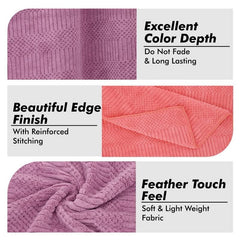 Urbanleaf Microfiber Large Bath Towel 600 Gsm | Quick Dry Super Absorbent Bath Towel For Men & Women | Pack Of 2 (Pink & Purple)