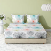 1 Double Bedsheet With 2 Matching Pillow Covers 72 X 48 Inches, Multicolor | 200 Thread Count Durable & Long Lasting | All Around Elastic Fitted Sheet