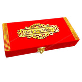 Best Wishes Decorative & Attractive Cash Box With Clip Lock, Shagun Box, Jewellery Box, Money Box Envelop Wedding, Gift Box, Bangel Box, Colour - Red