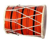 Pure Handmade Miniature Musical Instruments Wooden Kids Dholak - Red | Professional Grade Dholak, Made With Thoroughly Dried Mango Wood - Perfectly Symmetric Round Dholak