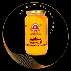 Organic Indian Desi Cow Ghee By Gavyratan | High In Protein Fiber Healthy Desi Ghee Good For Digestive Health | (1 Litr) 33.8 Ounce | Jar Pack