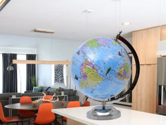 Educational World Globe With Magnifying Glass, Political Globe For Students Learning, Home & Office Decor, 8 Inch, Pack Of 1