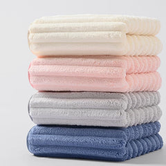 HomeCloud Microfiber Soft & Fuffy Hand Towel 800 Gsm | Hanging Loop Soft, Highly Absorbent & Fast Dry Hand Towel (Set Of 4) - Linning Multicolor