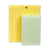 Writing Notepad Ruled 10.5x8.5 Yellow, Pack Of 6 & 5 X 8 Green, Pack Of 12- Inch 50 -Sheet Lined