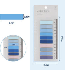 Sticky Note, Colored Writable & Repositionable Book Flags Tabs Strip Index Tabs - Round 1