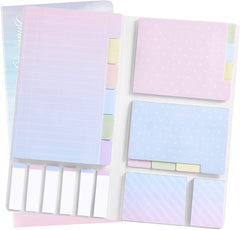 Stick Notes Pad With Bookmark Index For Planner Sticky Notes For School, Office Supplies - Pink