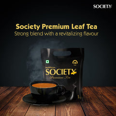 Society Premium Tea Leaf - 1 Kg Pack, 35.2 Ounce | Strong & Robust Blend Kadak Chai - Special Blend From Finest Tea Gardens Of Assam | Low Caffeine Chai Patti