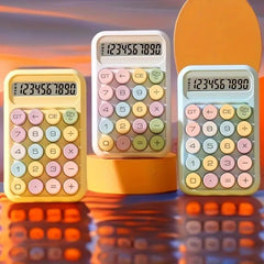 Bluetick Desktop Calculator - Big Buttons | 1 Year Warranty | Aesthetic Candy Color | Comfortable Touch | Handheld For Daily Uses (White)