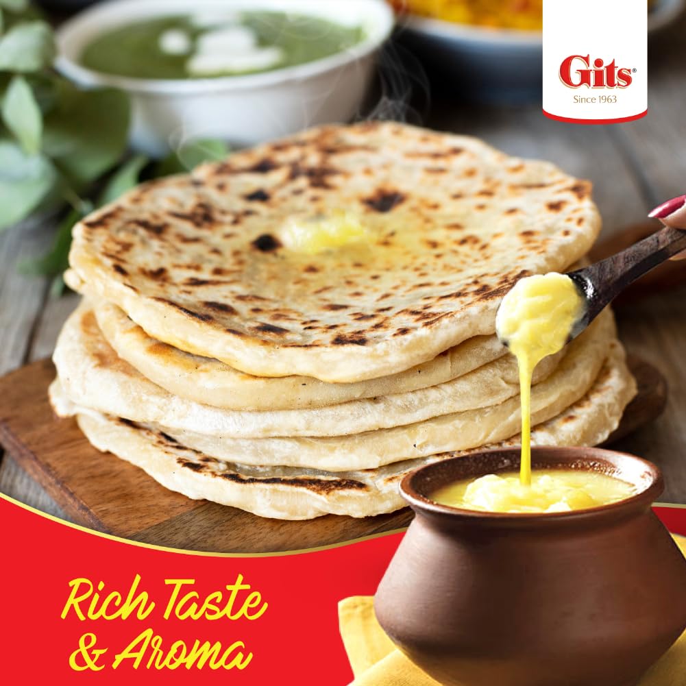 Natural Premium Desi Cow Ghee By Gits | Good Source Of Vitamin A, Delicious Healthy & Nutritious Pure Cow Ghee Perfect For Cooking | (200ml) 6.7 Ounce | Jar Pack Natural Premium Desi Cow Ghee By Gits | Good Source Of Vitamin A, Delicious Healthy & Nutritious Pure Cow Ghee Perfect For Cooking | (200ml) 6.7 Ounce | Jar Pack