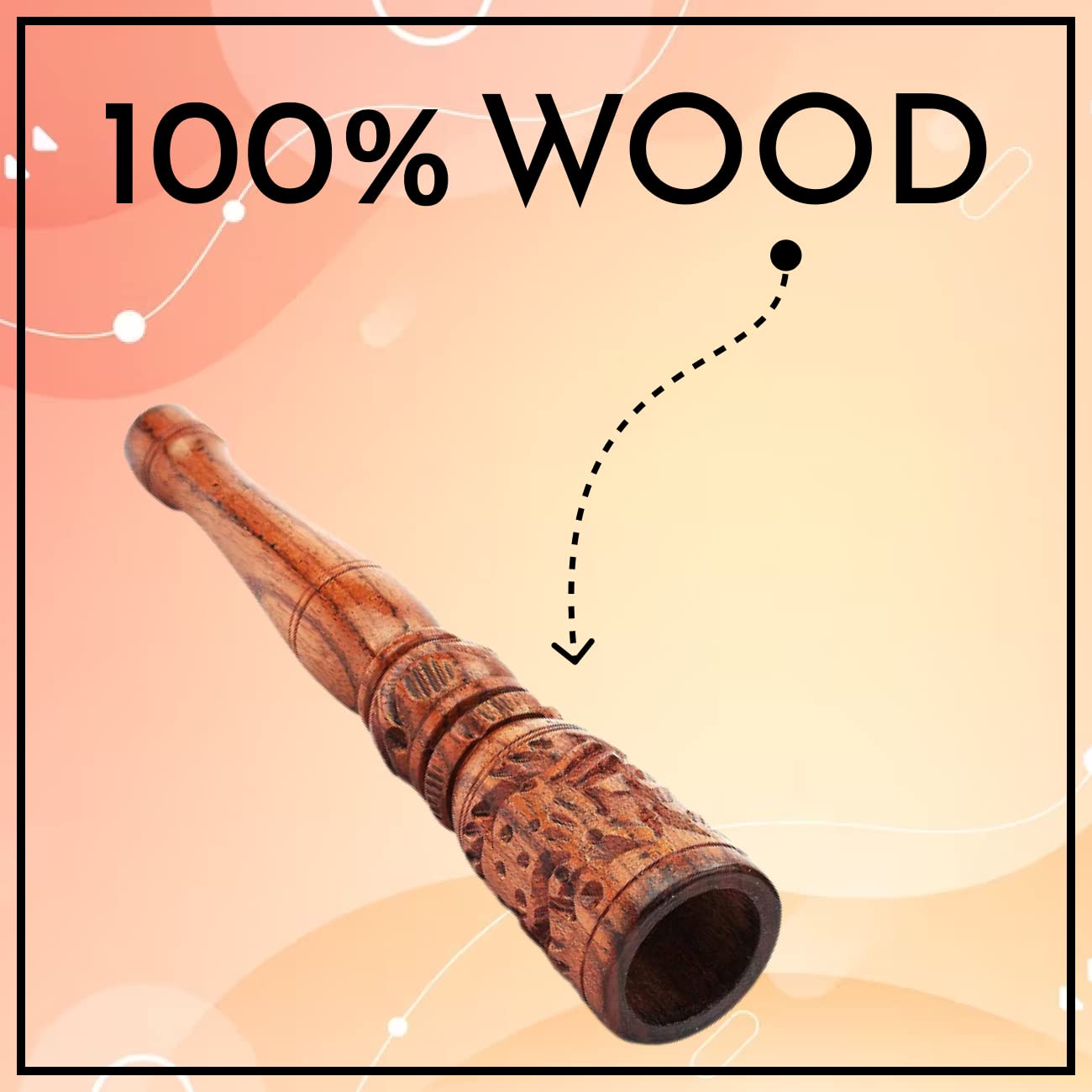 Royal Swag Mughal Style Tobacco Pipe Handmade Shiva Chillum Hookah Smoking Pipe | Durable Hard Wood Material | 15cm X 4 Cm X 2 Diameter Made In India Royal Swag Mughal Style Tobacco Pipe Handmade Shiva Chillum Hookah Smoking Pipe | Durable Hard Wood Material | 15cm X 4 Cm X 2 Diameter Made In India