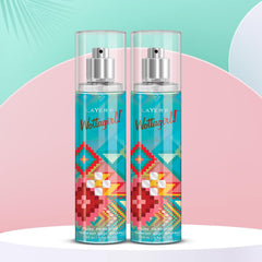 Layer'r Wottagirl Pure Paradise Fragrant Body Splash | Long Lasting Fragrance 135ml Each 4.56 Fl.oz. Combo Of 2 | Best Birthday Gift For Girlfriend