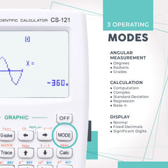 Catiga Programmable System /scientific Graphic Calculator Catiga CS121 - (White) | 280 Functions Fractions, Statistics, Complex Number Calculations, Linear Regression