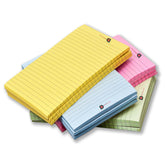 Wide Ruled 5x 8 - Inch 50-Sheet Lined Writing Note Pad (Yellow, Blue, Pink, Green) Pack Of 12