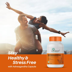 La Nature's We Care Your Health 500mg Ashwagandha Capsules Reduce Stress, Improve Sleep, Improve Memory & Boost Immunity | 60 Veg Capsules 100gm 0.2lbs